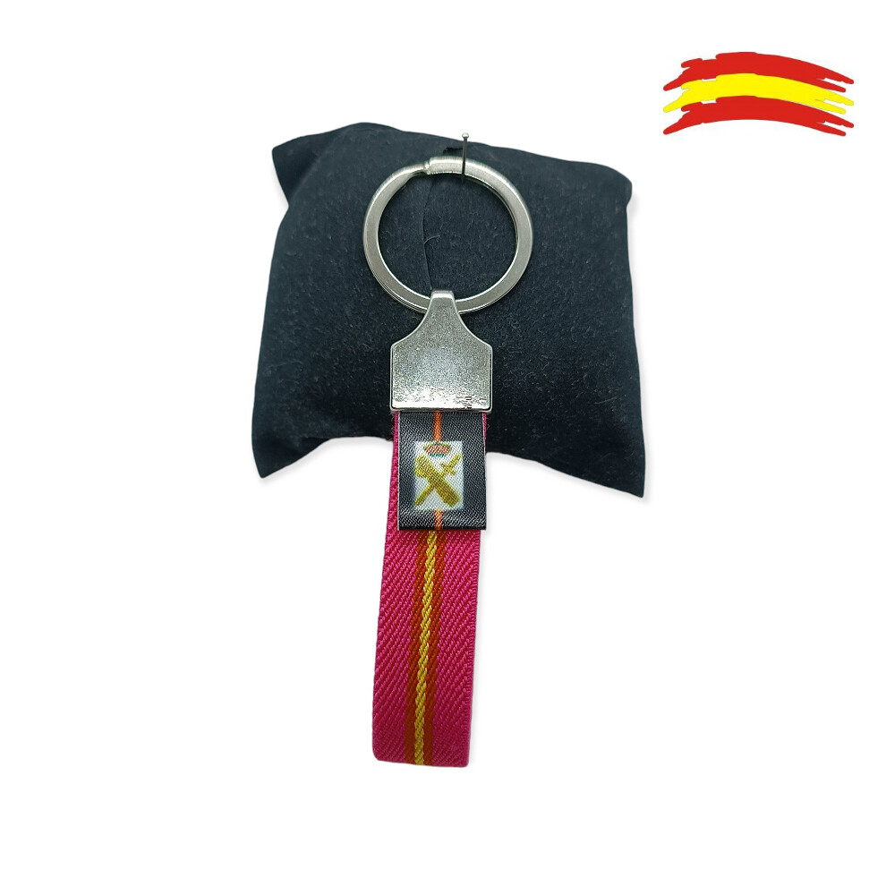 ROSA GUARDIA CIVIL LLAVERO ELASTICO