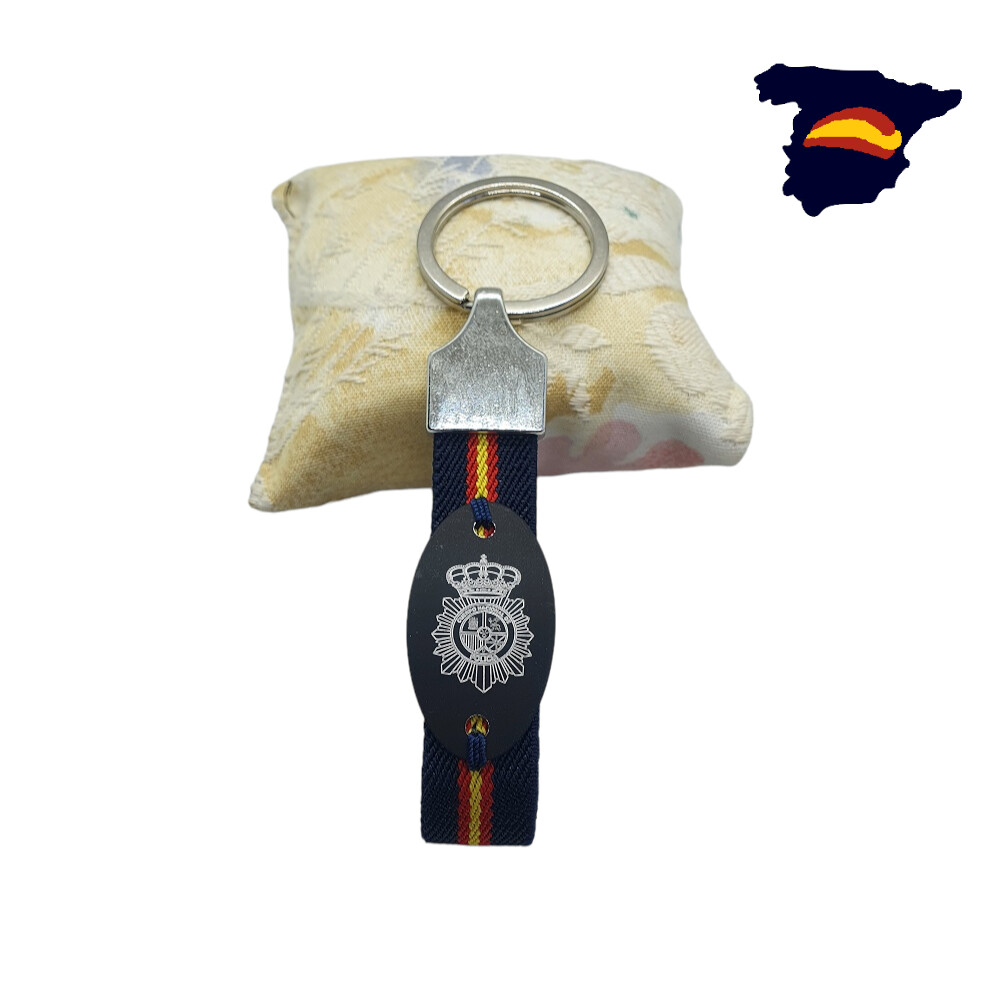 LLAVERO ELASTICO NEGRO POLICIA NACIONAL