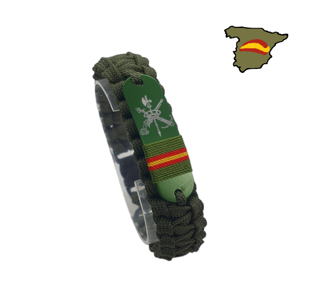 LEGION VERDE OLIVA BANDERA EN CHAPA