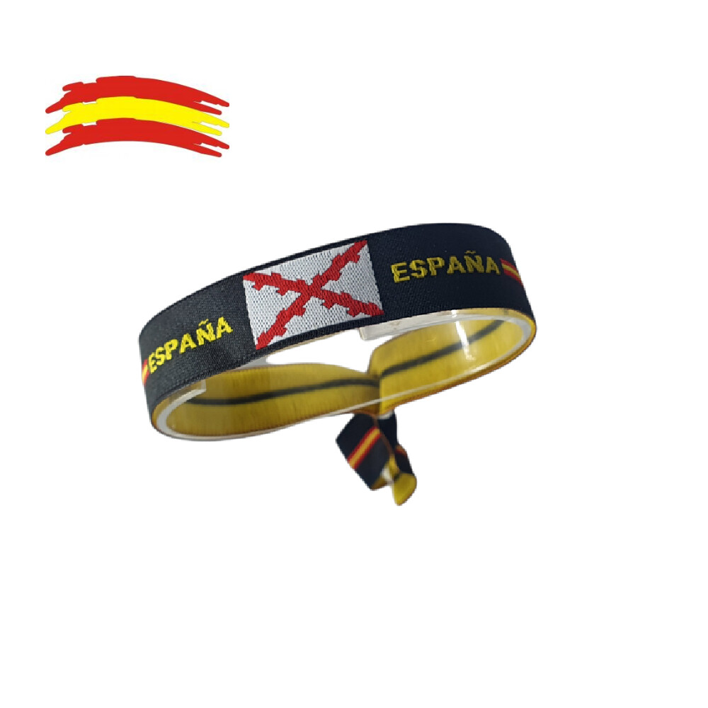 ​CINTA ​​PULSERA BORGOÑA BORDADA    15MM​