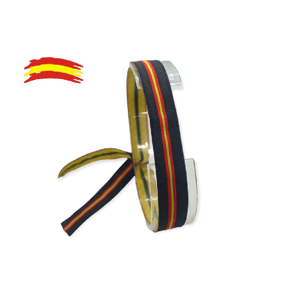 CINTA PULSERA BORDADA NEGRA 10 MM