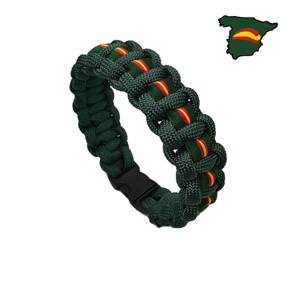 PULSERA VERDE COBRA BORDADA