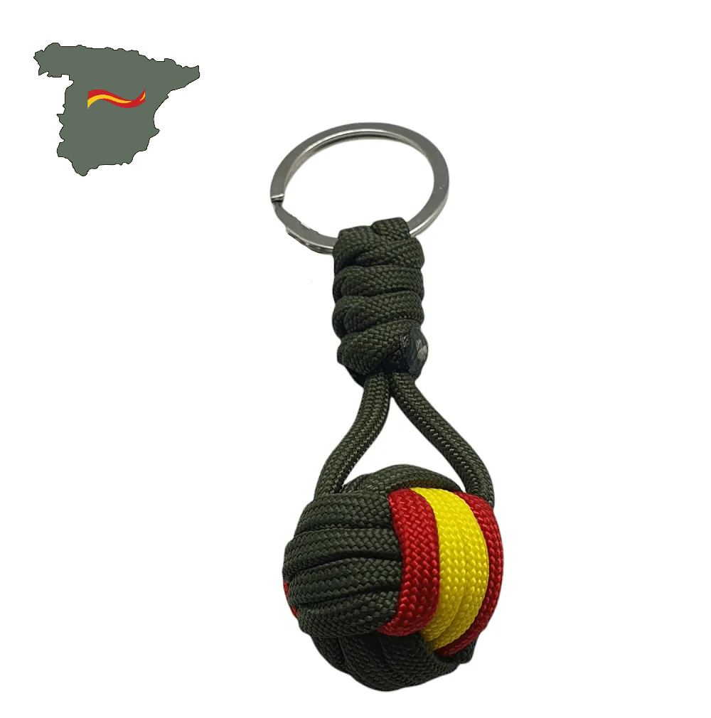 LLAVERO BOLA ESPAÑA VERDE OLIVA