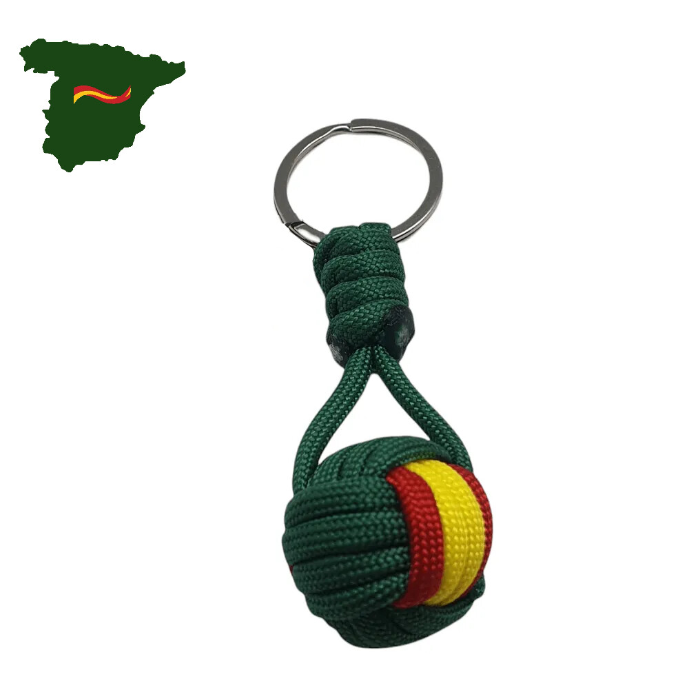 LLAVERO BOLA ESPAÑA VERDE OSCURO