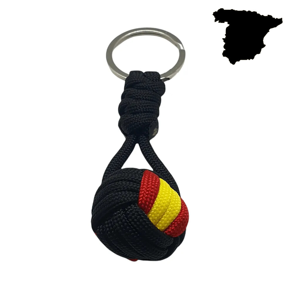 LLAVERO BOLA ESPAÑA COLOR NEGRO
