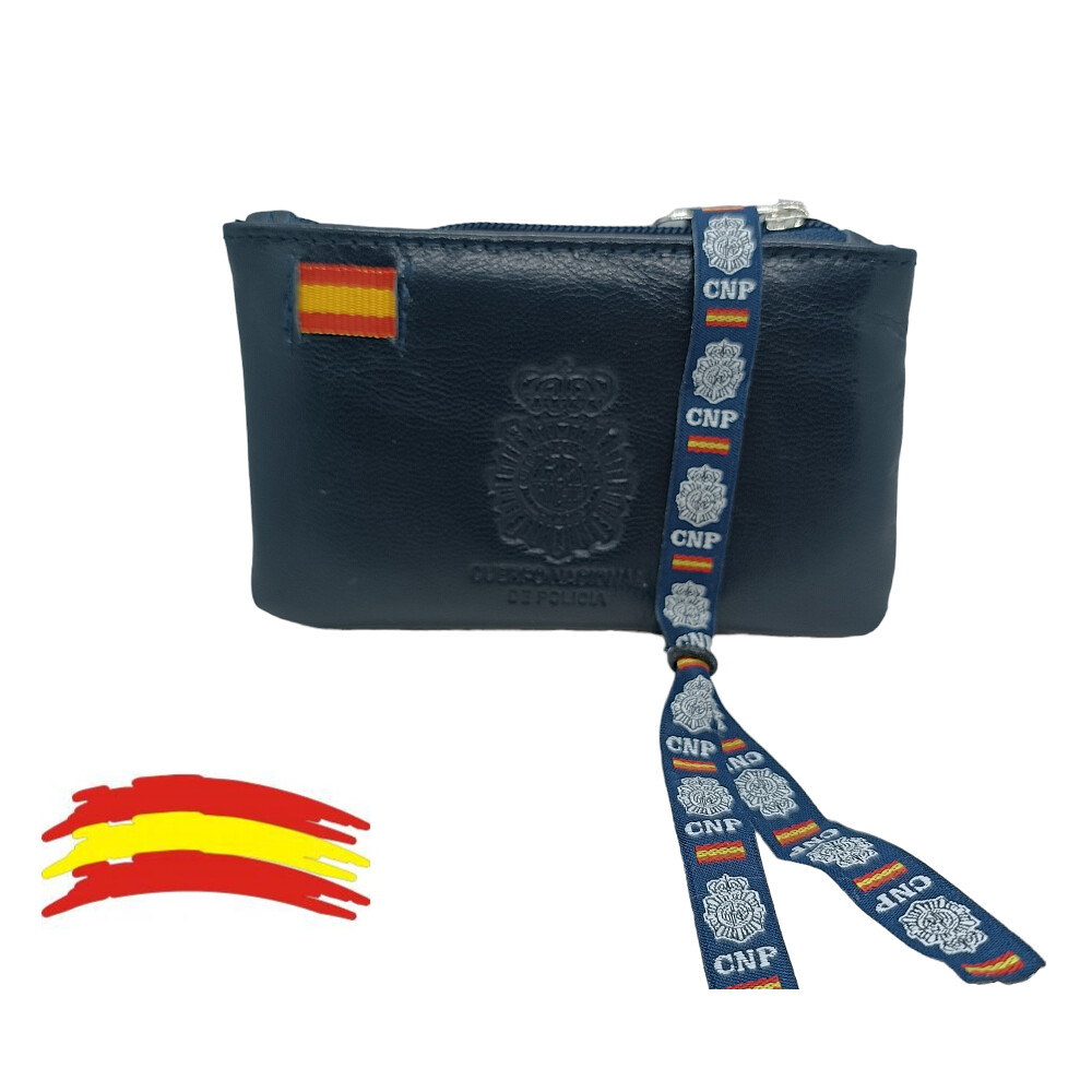 MONEDERO PIEL CNP AZUL Y CINTA PULSERA