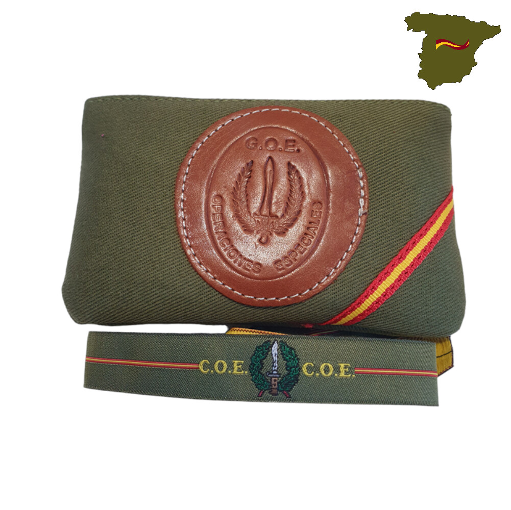 MONEDERO C.O.E. TELA LONA VERDE Y CINTA PULSERA