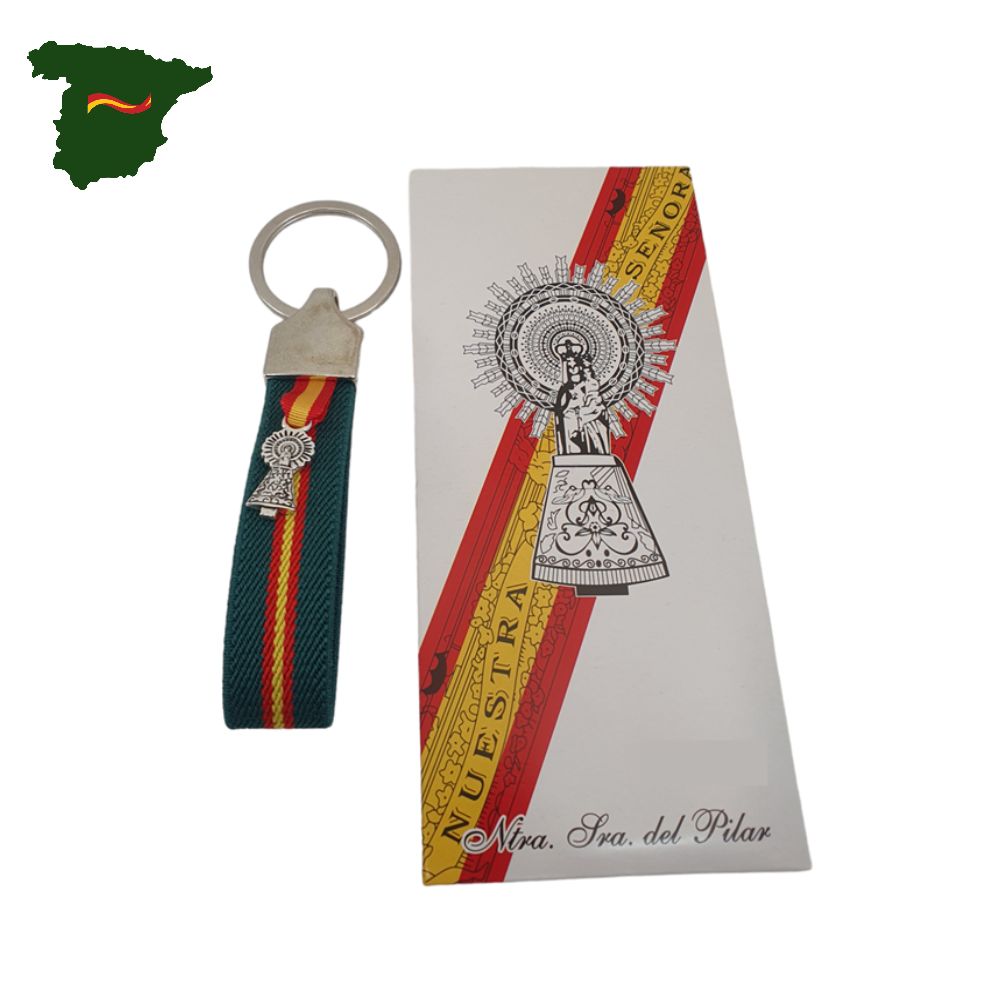CINTA Y LLAVERO EL PILAR VERDE INGLES.