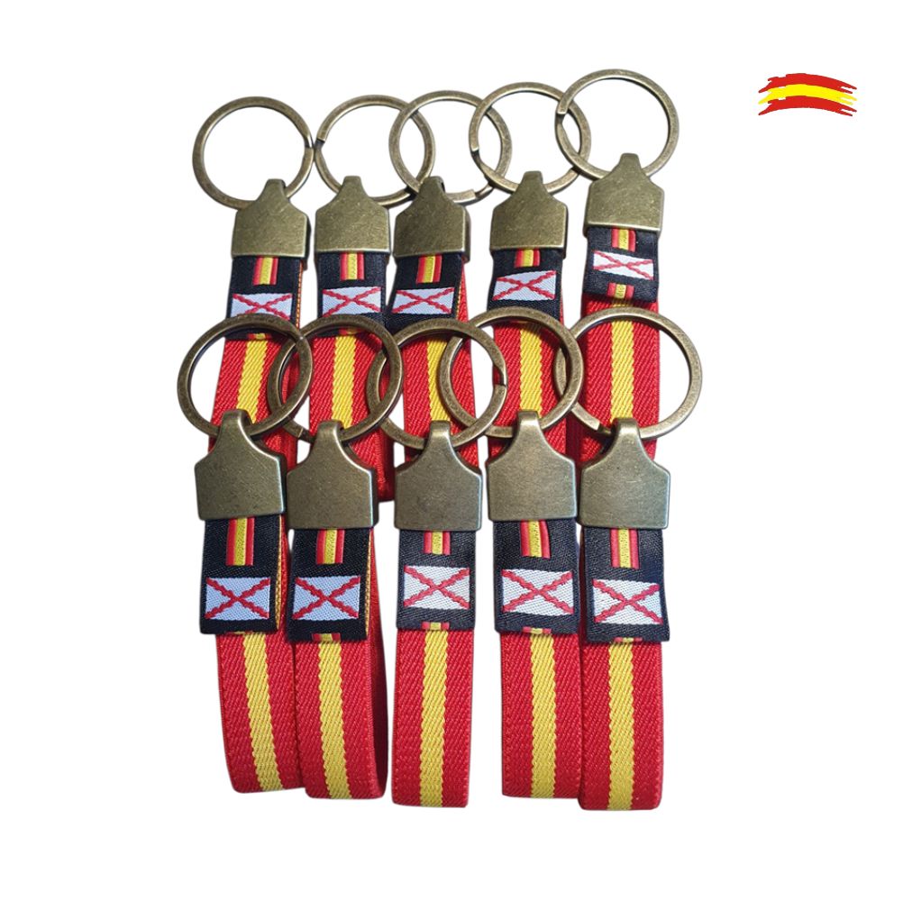 10 LLAVEROS ELASTICOS ESPAÑA BORGOÑA