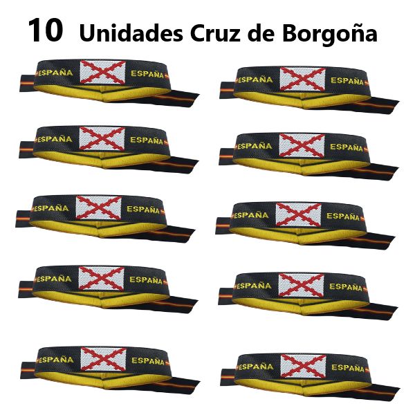10 UNIDADES CINTA BORDADA  BORGOÑA