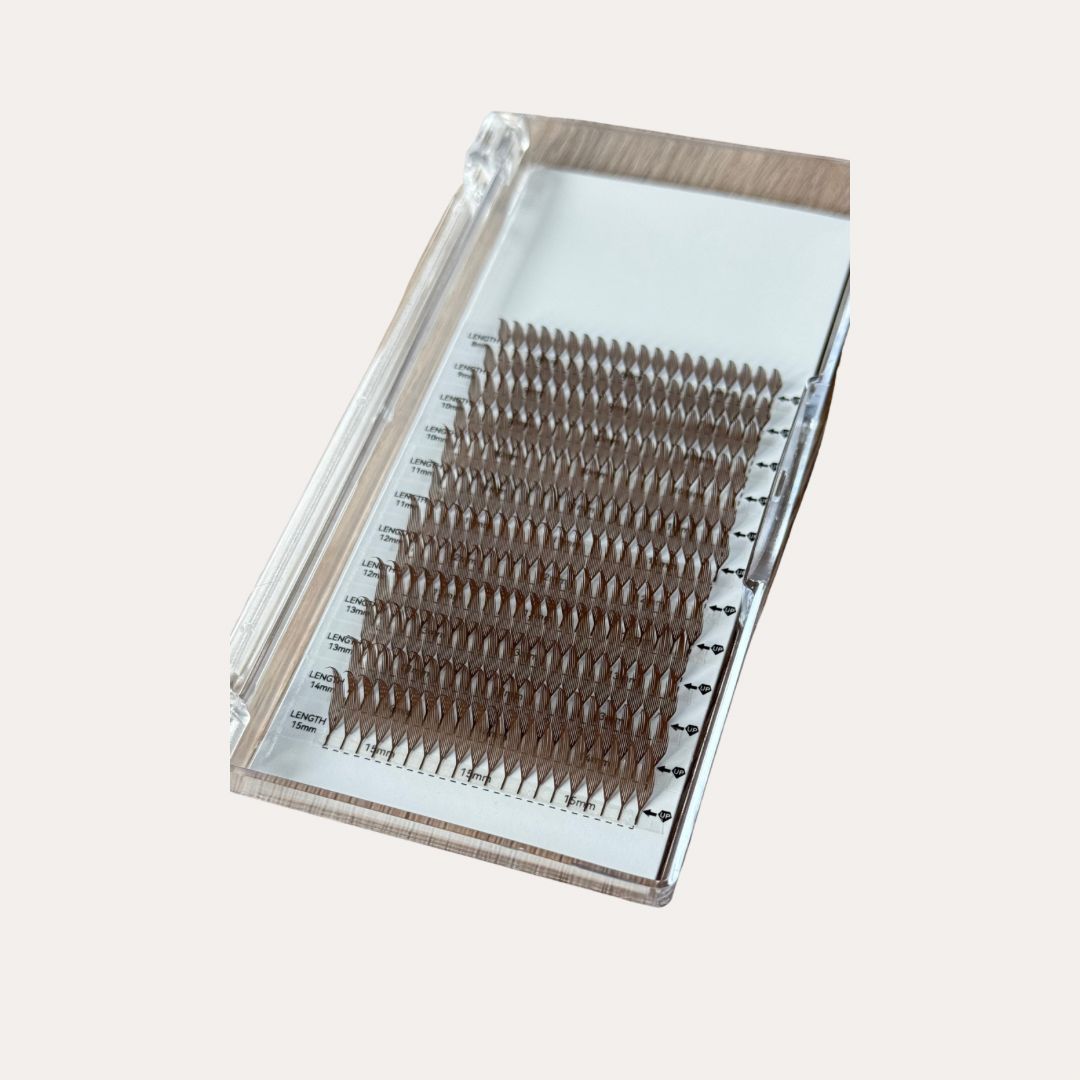 Feather Brown Fans D curl 0.07 8-15 MIX