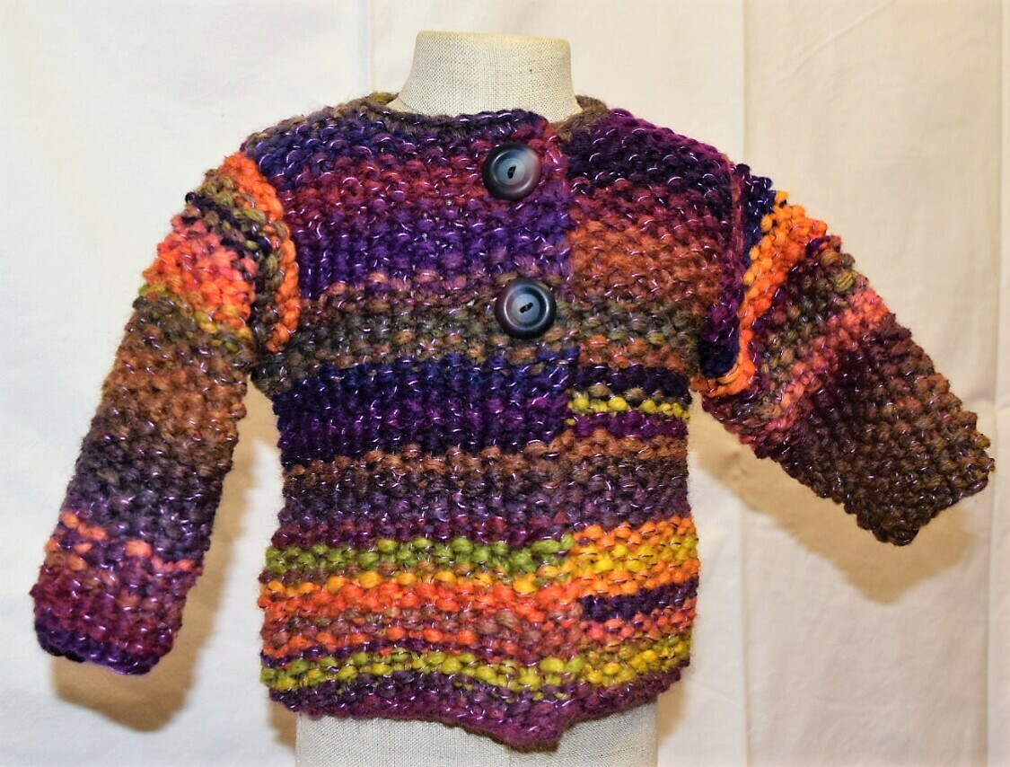 Jaquette chaude enfant (Mélange orange dominant)