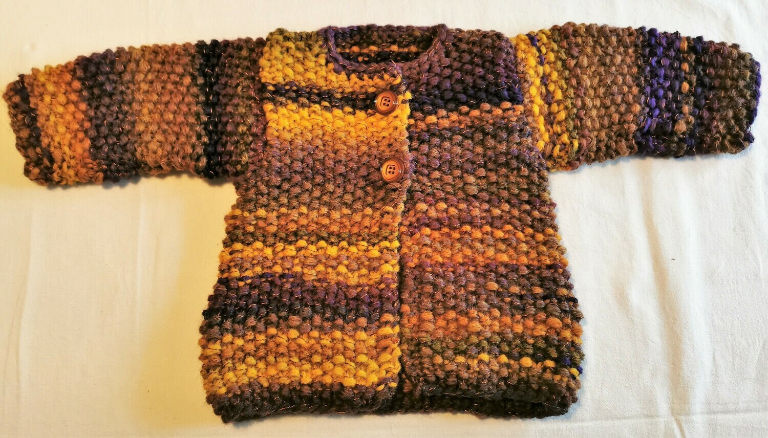 Jaquette chaude enfant (Brun - orange mélangé)