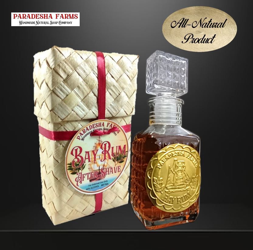 Authentic West Indies Bay Rum After Shave / Skin bracer (4oz decanter bottle)