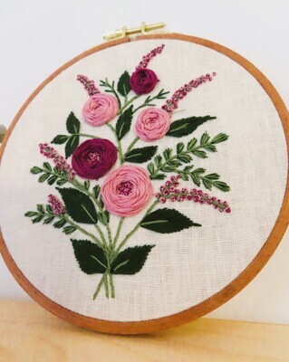Hand Embroidery mini FULL kit “Bouquet Collections#2” Design