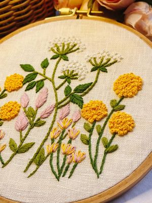 Hand Embroidery Mini FULL kit “Wildflowers” Design