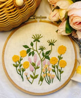 Hand Embroidery Mini FULL kit “Wildflowers” Design