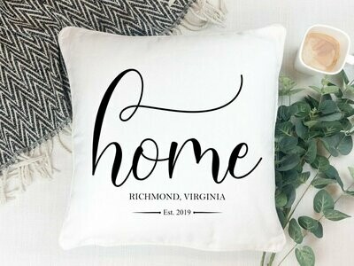 Personalized City Name Throw Pillow