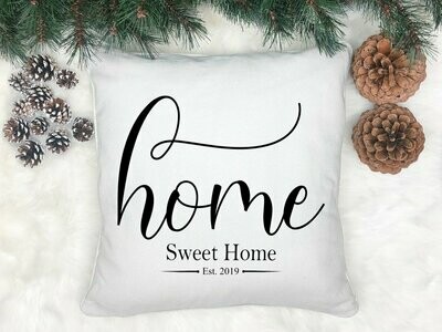 Home Sweet Home Anniversary Date Throw Pillow