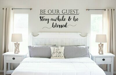 Be Our Guest Vinyl Wall Decal