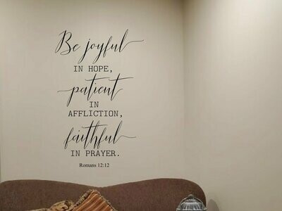 Be Joyful in Hope Vinyl Wall Decal