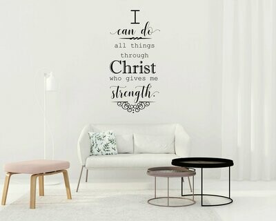 I Can Do All Things Vinyl Wall Decal