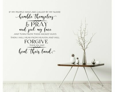 If My People Which Are Called By My Name Vinyl Wall Decal