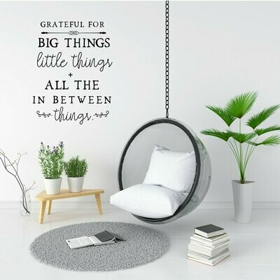 Grateful for All Things Vinyl Wall Decal