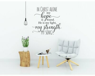 In Christ Alone Vinyl Wall Decal