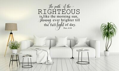 The Path of the Righteous Vinyl Wall Decal