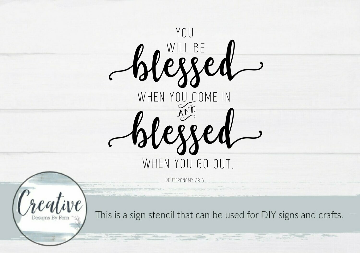 You Will Be Blessed Sign Stencil