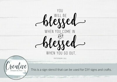 You Will Be Blessed Sign Stencil
