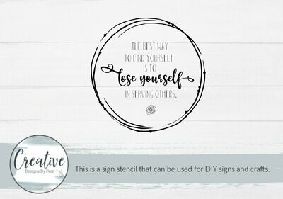 The Best Way To Find Yourself Sign Stencil