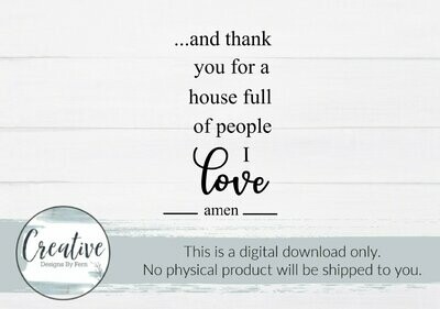 And Thank You for a House Full of People I Love (Digital Download)