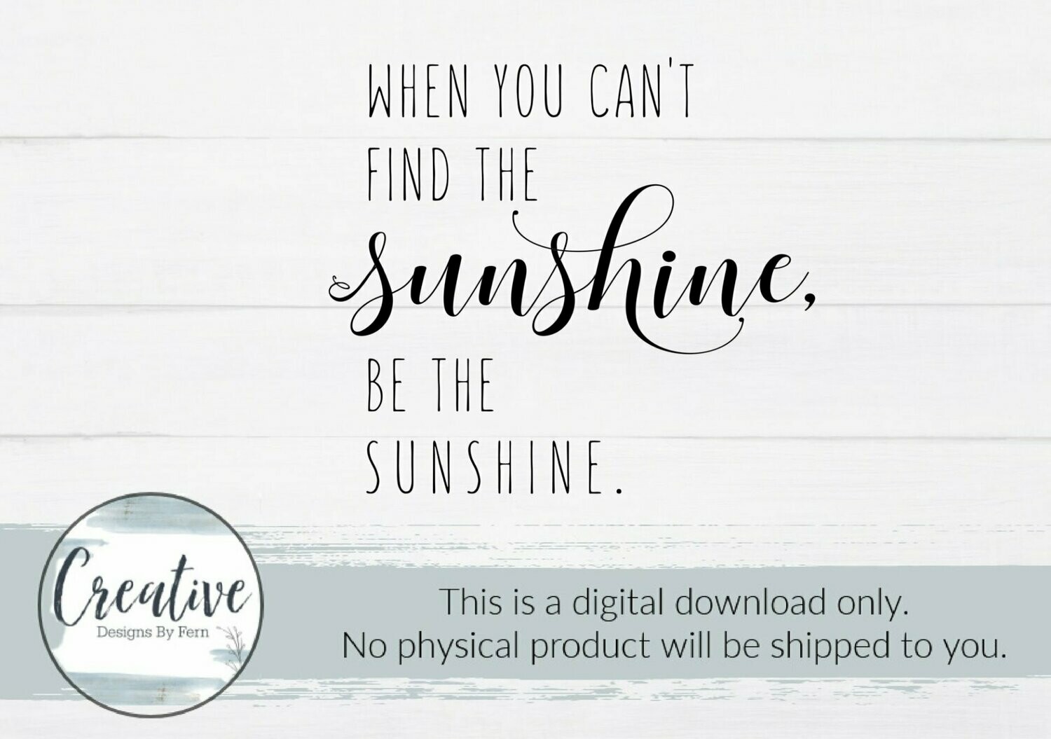 Be the Sunshine (Digital Download)
