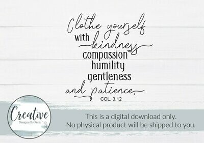Clothe Yourself with Kindness (Digital Download)