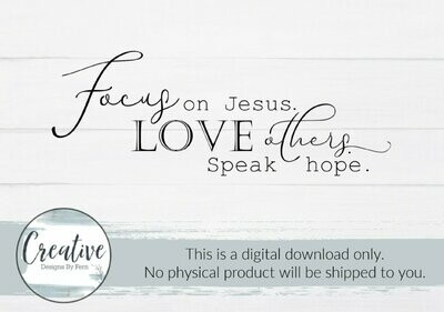 Focus on Jesus (Digital Download)