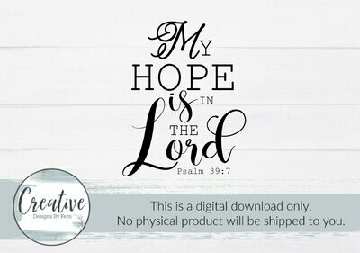 My Hope is in the Lord (Digital Download)