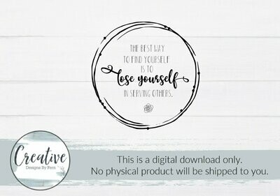 The Best Way to Find Yourself... (Digital Download)