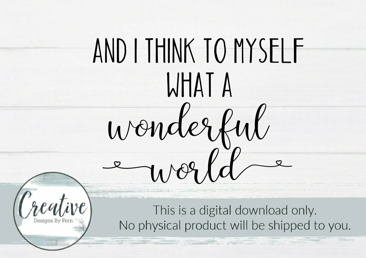 What a Wonderful World (Digital Download)