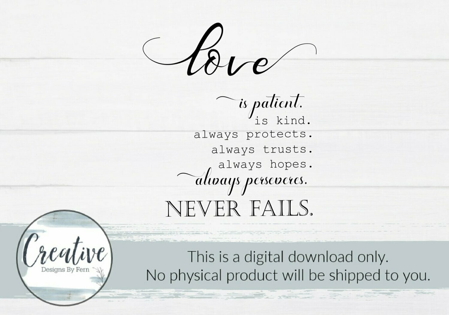 Love Never Fails (Digital Download)