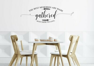 The Best Memories Are Made Gathered with Those We Love Vinyl Wall Decal