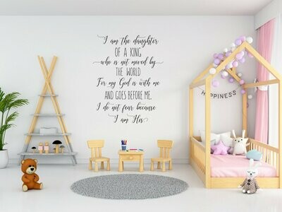 I Am A Daughter Of The King Wall Decal