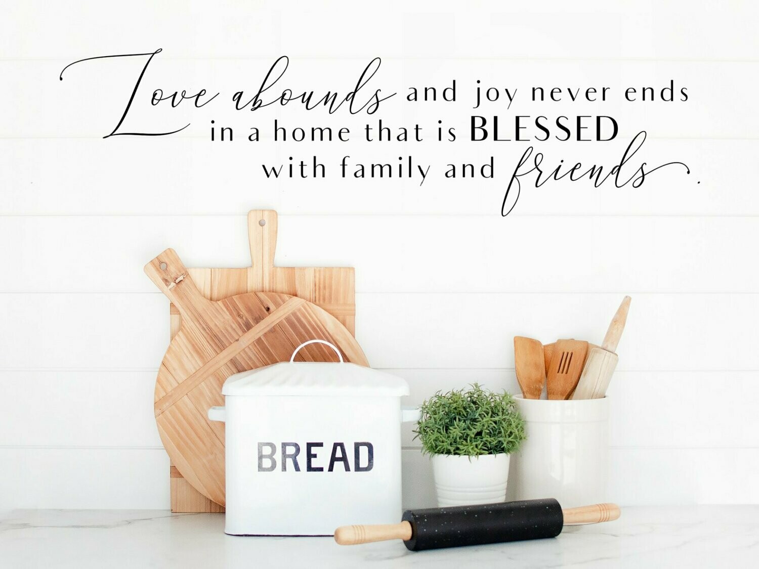 Love Abounds And Joy Never Ends Wall Decal, Size: 8" x 27"