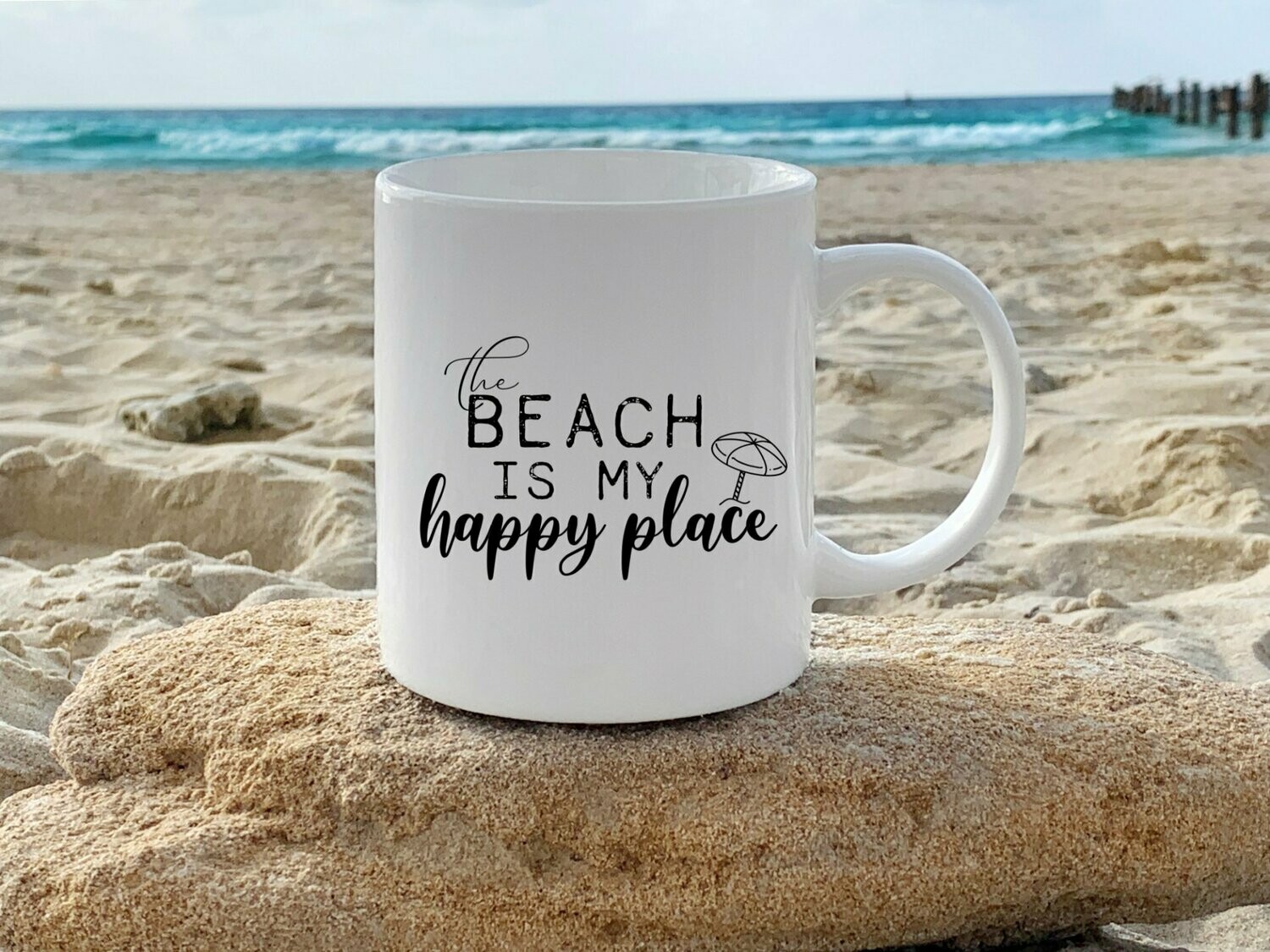 The Beach Is My Happy Place Mug
