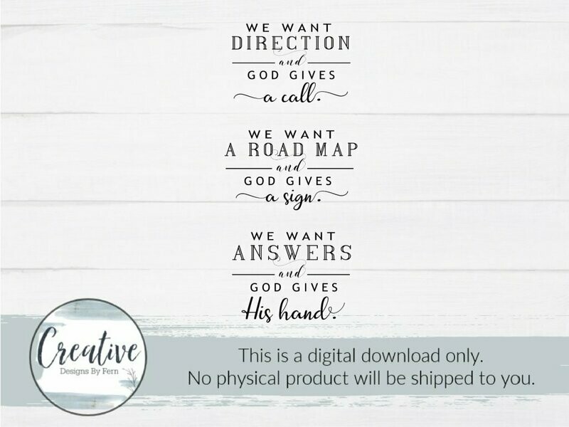 We Want Direction God Gives A Call (Digital Download)