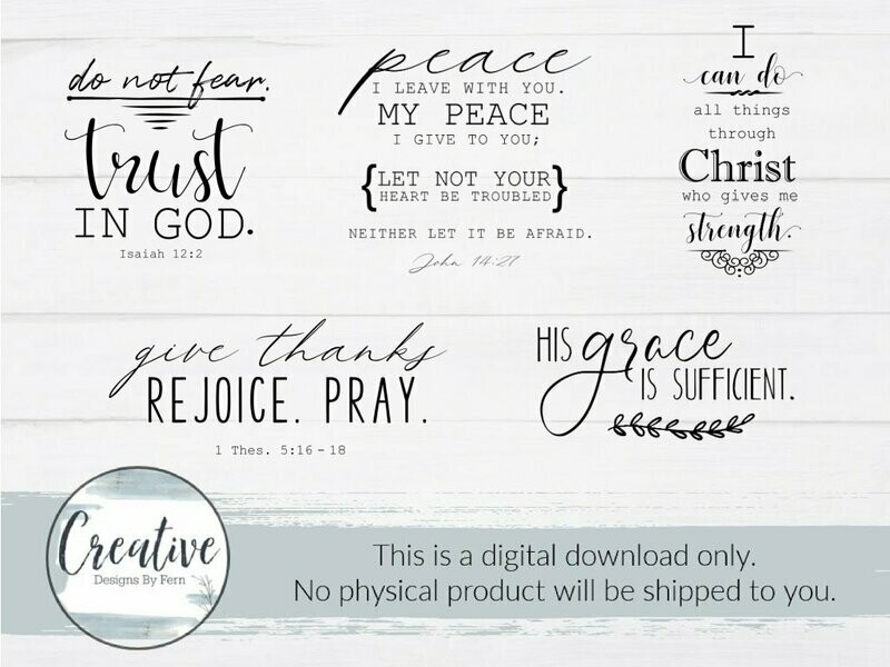 Scripture SVG Bundle Version Two (Digital Download)