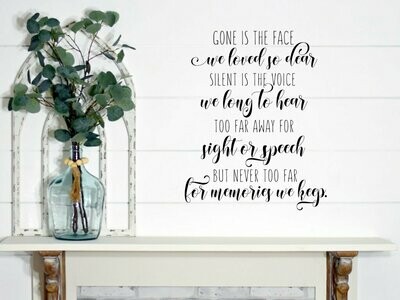 Gone Is The Voice We Love So Dear Wall Decal