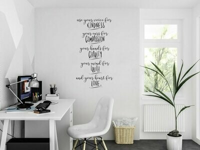 Use Your Voice For Kindness Vinyl Wall Decal