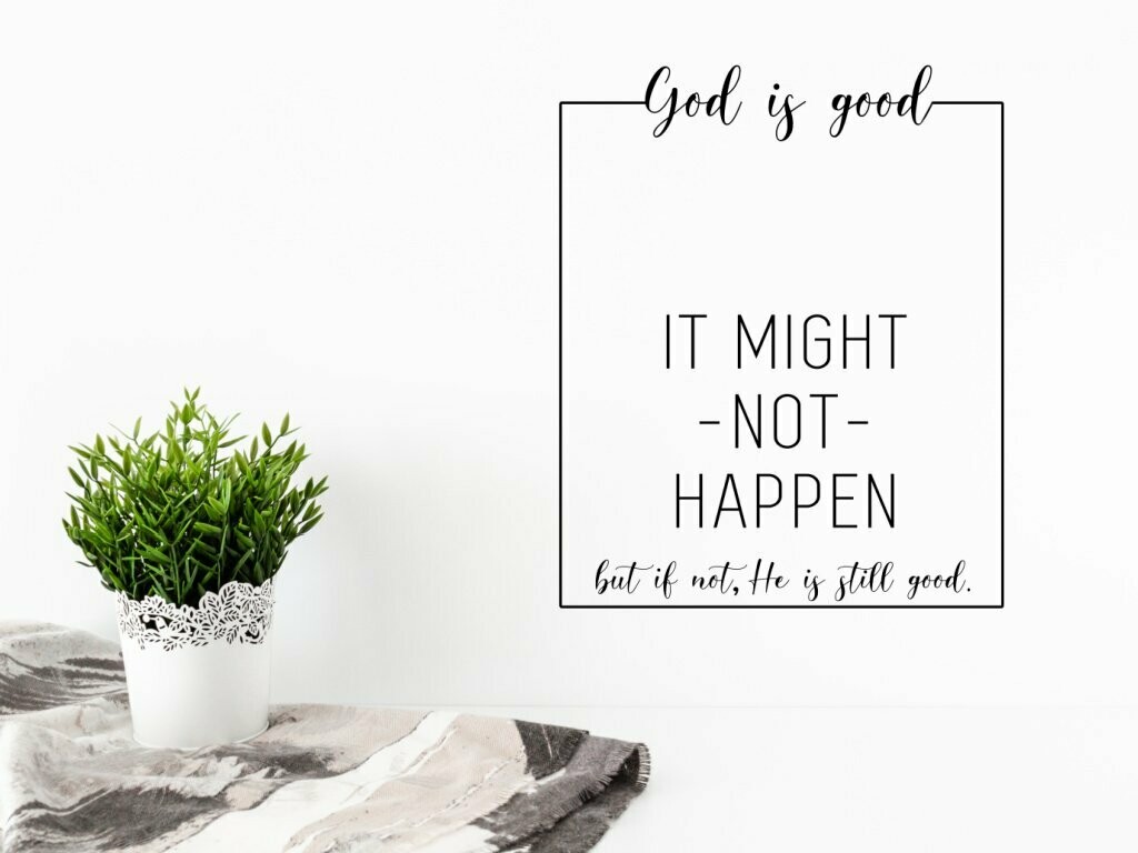 God is Good Vinyl Wall Decal, Size: 16" x 20"